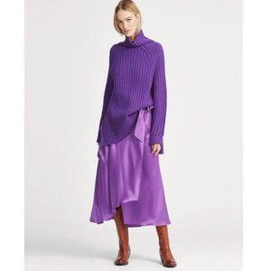 Ralph Lauren Satin Cargo Wrap Skirt M